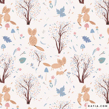 Load image into Gallery viewer, Cotton Jersey - 1/4 Meter - Leaf Foxes