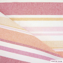 Load image into Gallery viewer, Recycled CANVAS Stripes - 1/4 Meter -  Pink