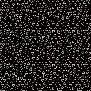 Cosmo Cats - Bernartex - 1/4 Meter - Floating Triangles - Black
