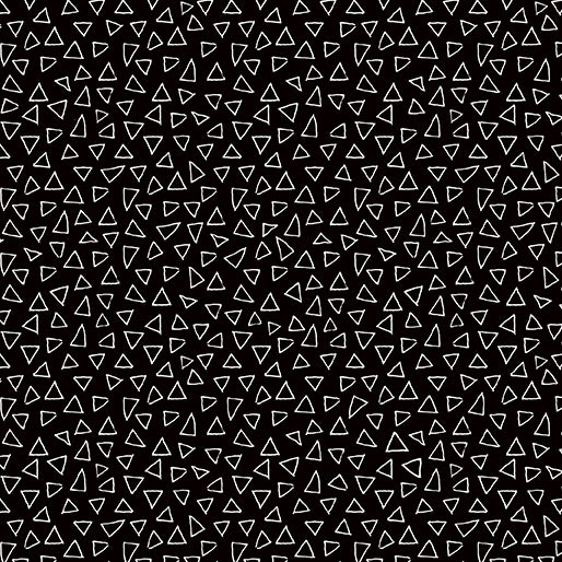 Cosmo Cats - Bernartex - 1/4 Meter - Floating Triangles - Black