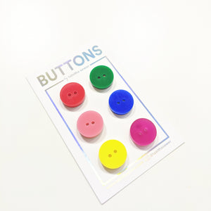 Rainbow Circle Buttons - Small -  6 pack