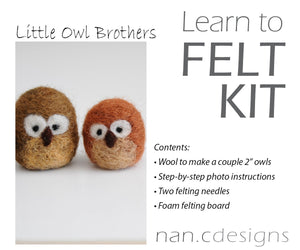 Owls Complete Needle Felting Kit