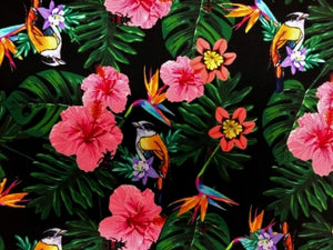 Birds of Paradise - by the 1/2 meter - Designer Swimsuit Fabric
