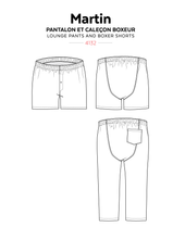 Load image into Gallery viewer, MARTIN Lounge Pants and Boxer Shorts - Paper Pattern