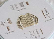 Load image into Gallery viewer, Knit Sweater - Embroidery Stitch Sampler