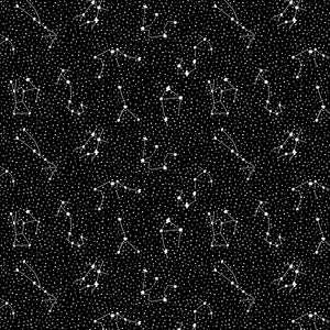 Cosmic Sea - Cotton + Steel - 1/4 Meter - Galaxy - Black