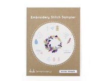 Load image into Gallery viewer, Winter Wreath - Embroidery Stitch Sampler