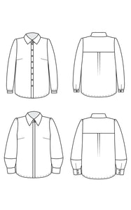 Vernon Shirt (Sizes 0-16) - Paper Pattern