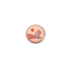 Load image into Gallery viewer, Peach Cactus Medallion Enamel Pin