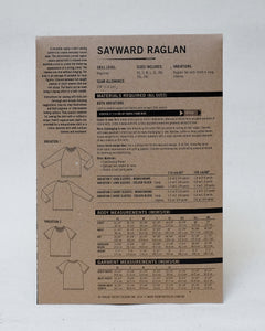 SAYWARD RAGLAN - PAPER PATTERN