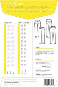 Ginger "Skinny" Jeans by Closet Core - Paper Pattern