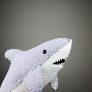 Great White Shark Hand Stitching Felt Kit - Rita Van Tassel Studio