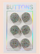 Load image into Gallery viewer, Silver Holographic Glitter Circles - Small - 6 pack