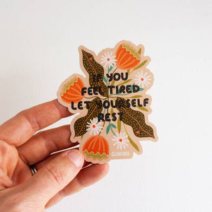 Let Yourself Rest Sticker by Gingiber