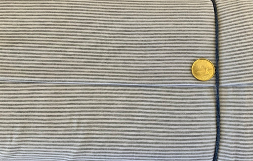 Bamboo/Cotton Jersey - 1/2 Meter - Grey Mix Micro Stripe