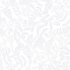 Rhapsody in White - Benartex - Ferns - White on White