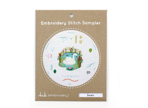 Swan - Embroidery Stitch Sampler