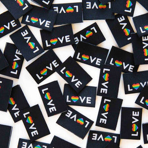 Love Pride Heart - Woven Labels