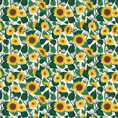 Curio by Rifle Paper Co. - 1/4 Meter - Sunflower Fields - Cream