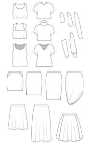 Grafton Dress, Top & Skirt - Sizes 12-32 - Paper Pattern