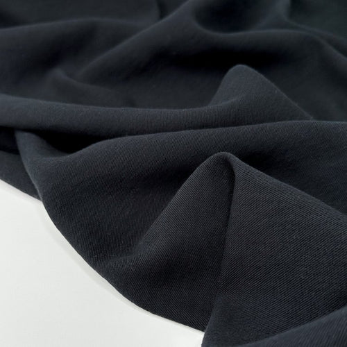 Linen/Organic Cotton Twill - 1/4 Meter - Black