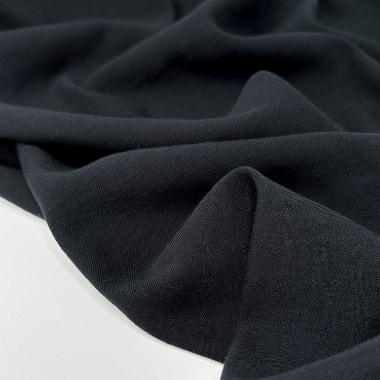 Linen/Organic Cotton Twill - 1/4 Meter - Black
