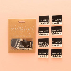 "Thanks I Made It" - Organic Cotton Woven Labels