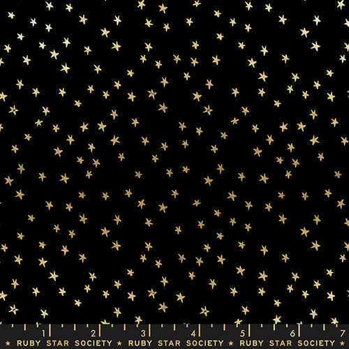 Starry by Ruby Star Society for Moda - 1/4 Meter - Black/Gold