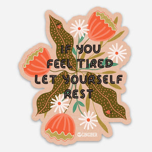 Let Yourself Rest Sticker by Gingiber