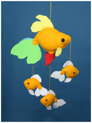 School of Goldfish Hand Stitching Felt Kit - Rita Van Tassel Studio