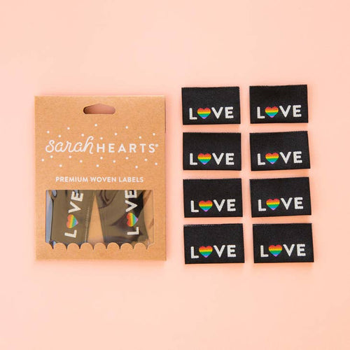 Love Pride Heart - Woven Labels