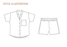 Load image into Gallery viewer, Camp Shirt and Shorts - Paper Pattern - Wardrobe By Me