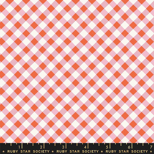 Food Group - Ruby Star Society - 1/4 Meter - Painted Gingham - Kiss