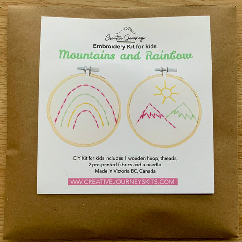 Mountains and Rainbow Embroidery Kit by Katy Biele