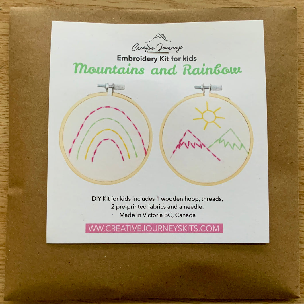 Mountains and Rainbow Embroidery Kit by Katy Biele