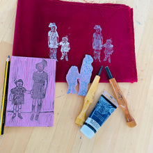 Load image into Gallery viewer, NEW! Lino Printing on Fabric (Ages 12-16)