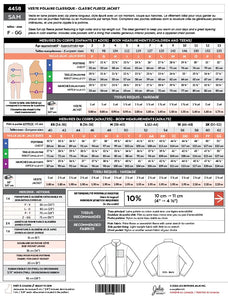 Sam Classic Fleece Jacket - Paper Pattern