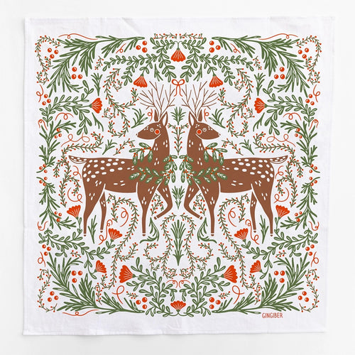 Deer Tea Towel by Gingiber