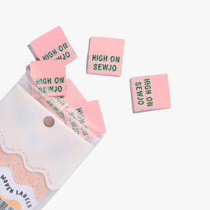 "High on Sewjo" - Woven Labels