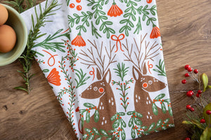 Deer Tea Towel by Gingiber