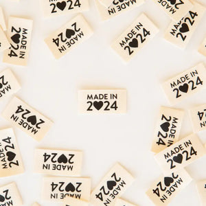 "Made in 2024" - Organic Cotton Woven Labels