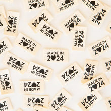 Load image into Gallery viewer, &quot;Made in 2024&quot; - Organic Cotton Woven Labels