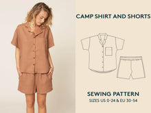 Load image into Gallery viewer, Camp Shirt and Shorts - Paper Pattern - Wardrobe By Me