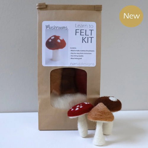 Mushroom Needle Felting Kit