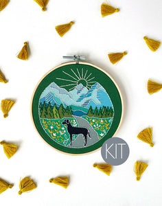 NEW! Trail Dog Embroidery Kit