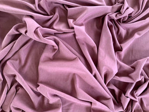 Lyocell (TENCEL™) / Organic Cotton Stretch Fleece - 1/4 METER - Rose Brown