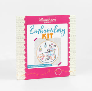 Wonderful Women - Relax - Embroidery Kit by Hawthorn Handmade