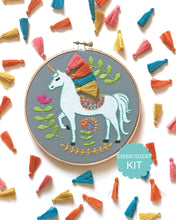 Load image into Gallery viewer, Unicorn Embroidery Kit
