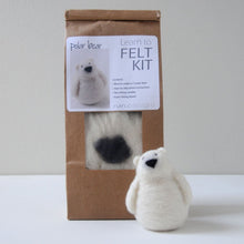 Load image into Gallery viewer, Polar Bear Complete Needle Felting Kit