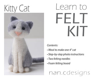 Kitty Cat Complete Needle Felting Kit